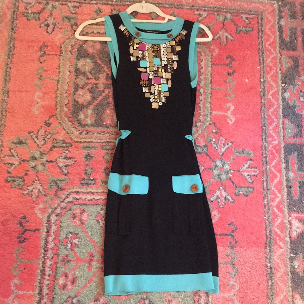 Nanette Lepore Embellished Sleeveless Knit Dress